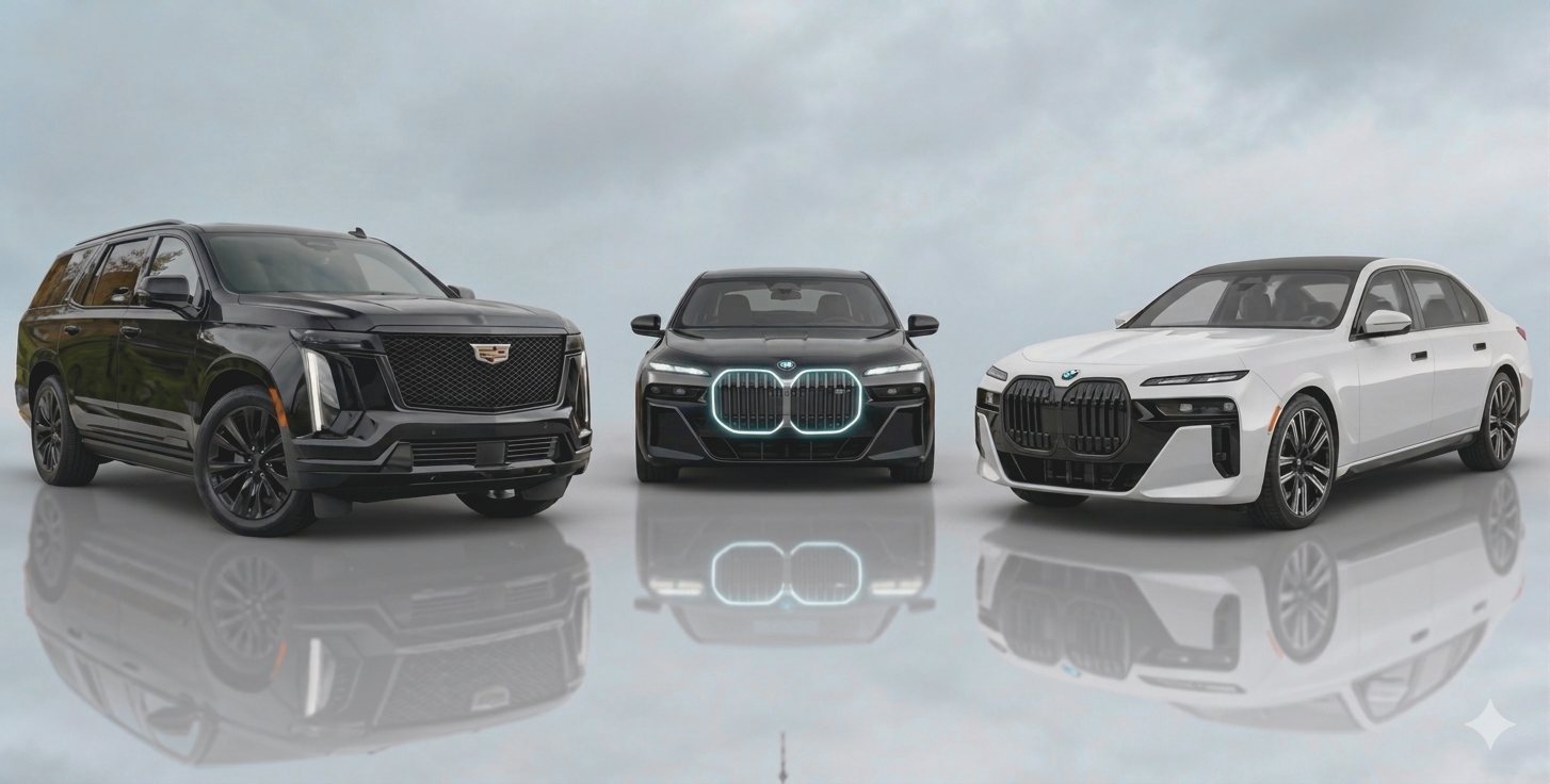 Burks fleet: Escalade, Sprinter and BMW 7 Series